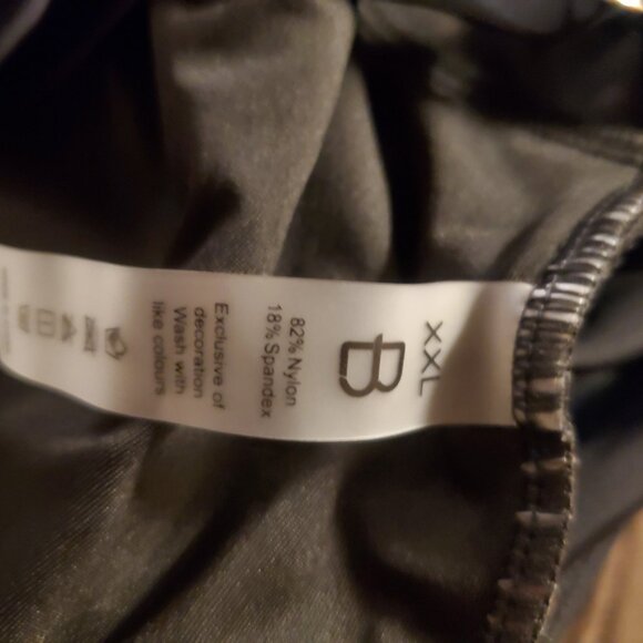 Blooming Jelly Swim Dress One Piece Tummy Control Modest Criss Cross Black XXL - Picture 7 of 7